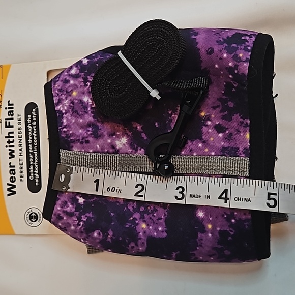 Petco EveryYay Wear With Flair Galaxy-Print Ferret Harness and Leash with Bell - Picture 14 of 17